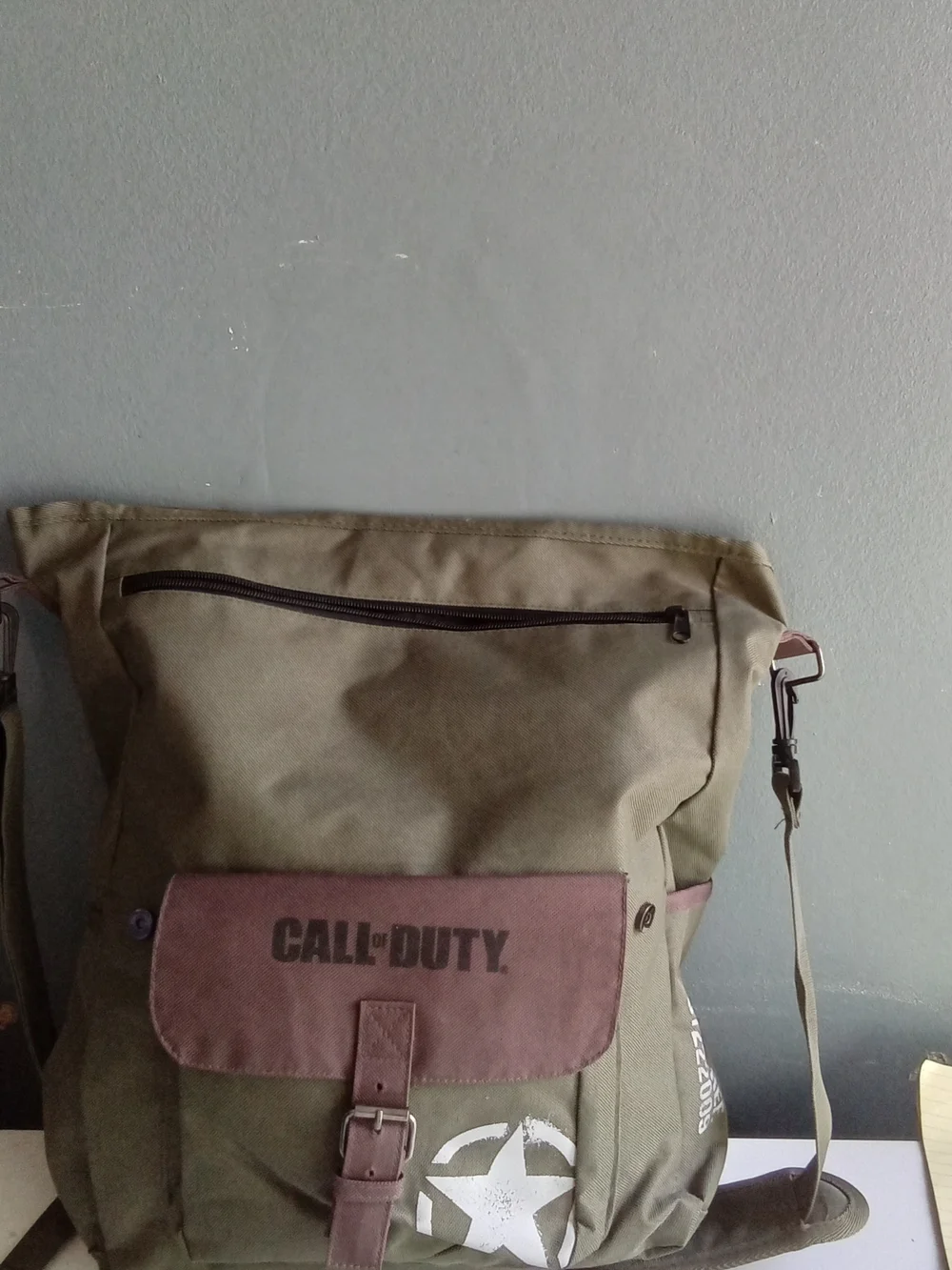 Call of Duty Canvas Backpack Messenger‎ Bag Olive Green Military Tactical Star